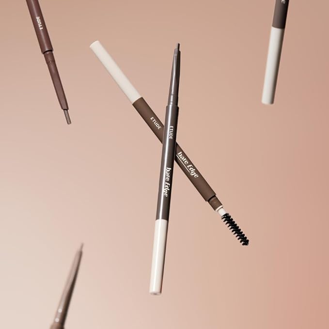 ETUDE Bare Edge Brow Pencil, Eyebrow Pencil, Slim 3D Hexagon, Natural Looking, Korean Makeup, Beauty, Mild Taupe (0.003 Ounce)
