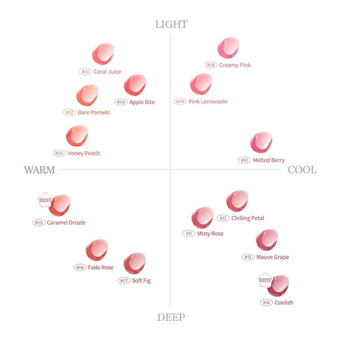 dasique Pure Water Lip Gloss #10 Melted Berry 0.09 oz | Variety of Colors | Dewy Gloss | Buildable Gloss Tesxture | Non-Sticky | K-beauty