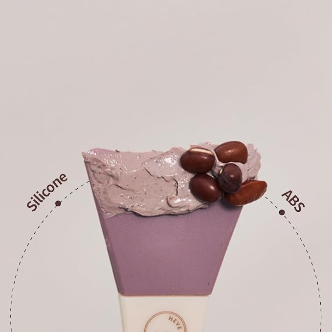 HEVEBLUE Soft Curve Spread Brush - Face Mask Applicator, Skincare Enhancer, Easy to Clean, Korean Skincare, Face Mask Brush, Mask Applicator Tool, Silicon Brush, JellyBrush, Mother's Day Gift