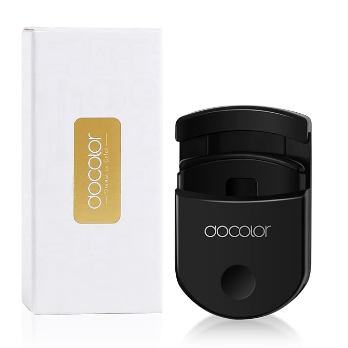 Docolor Eyelash Curler Portable Lash Curler with 1 Silicone Refill Pads Mini Eye Lashes Curlers Professional Travel Makeup Tools for All Eye Shapes