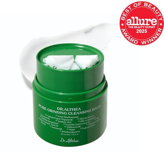 Dr.Althea Pure Grinding Cleansing Balm | Hygenic One-Step Makeup Cleansing Oil with Madecassoside | Non-Greasy Sorbet Texture | Soothing for All Skin Types | Korean Vegan Skin Care | 1.69 Fl Oz
