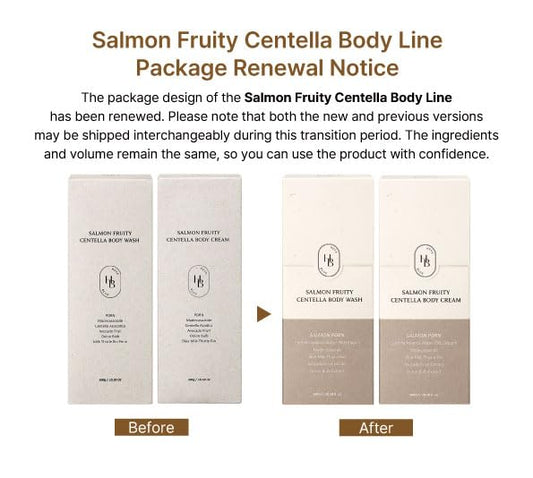 HEVEBLUE Salmon Fruity Centella Body Cream - Sensitive Skin, Itchy Skin, Korean Skincare, Bodycare, Hypoallergenic, Allergen-free Fragrance, PDRN, Salmon PDRN, Moisturizing, K-Beauty