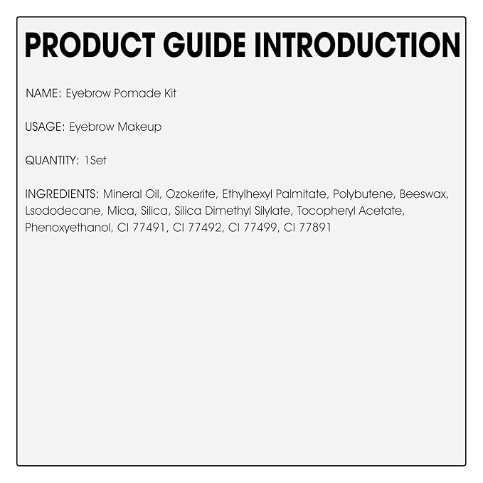 2Pcs Brow Pomade Set with Dual-ended Eyebrow Brush, High pigment Water proof Natural finish Eyebrow Makeup Set with Eyebrow Brush for Women and Girls(06#)