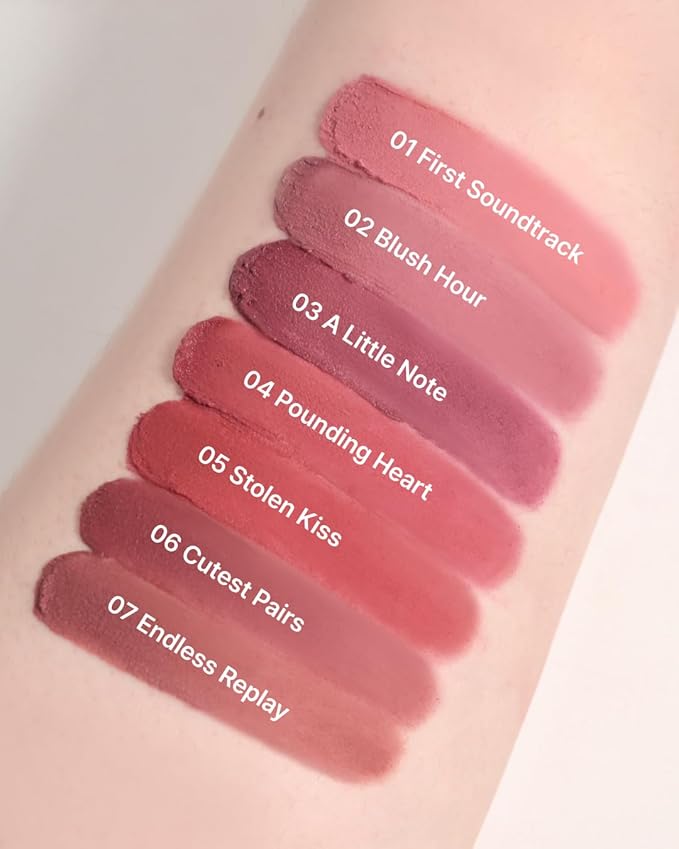 DEARMAY Pure Falling Mood Lip Pot No. 05 Stolen Kiss 0.23 Oz. Vegan Lip Stain Lip & Cheek Multi-Use Tint With Hydrating Formula for Smooth Soft Blend Without Dryness or Fine Lines, Korean Makeup