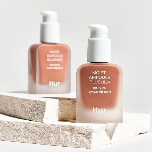 House of Hur Moist Ampoule Blusher with 50% Moisture Essence | Hydrating & Long-Lasting Blush | 0.68fl.oz (9 Shades) (Nude Beige)
