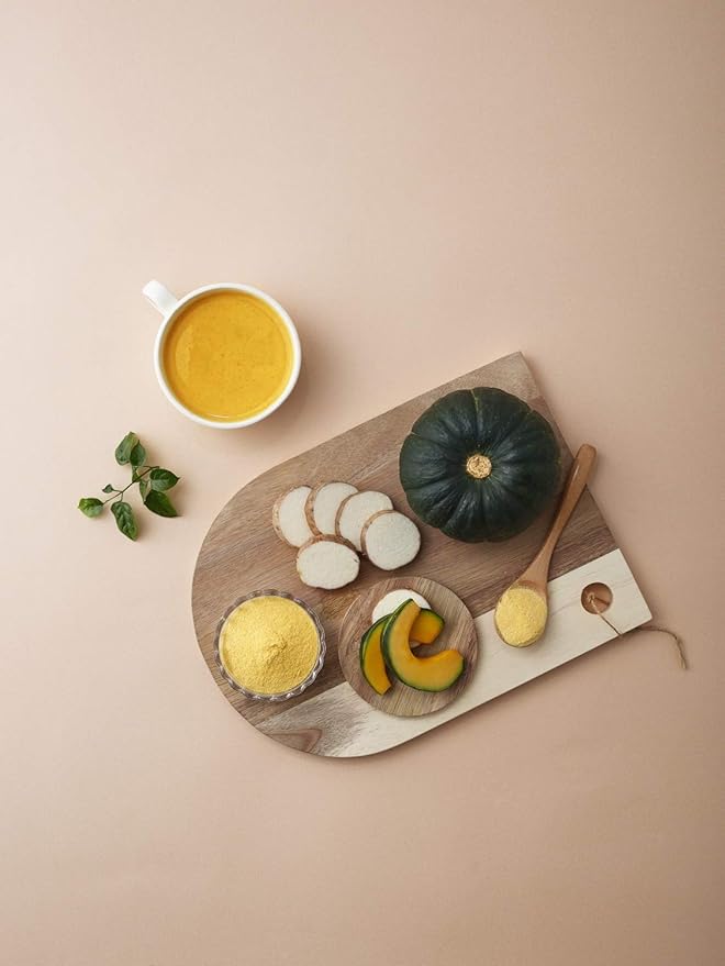 Damtuh Sweet Pumpkin with Yam Tea Powder – Korean Meal Replacement, Instant Breakfast Shake with Misugaru, 17g x 15 Sticks