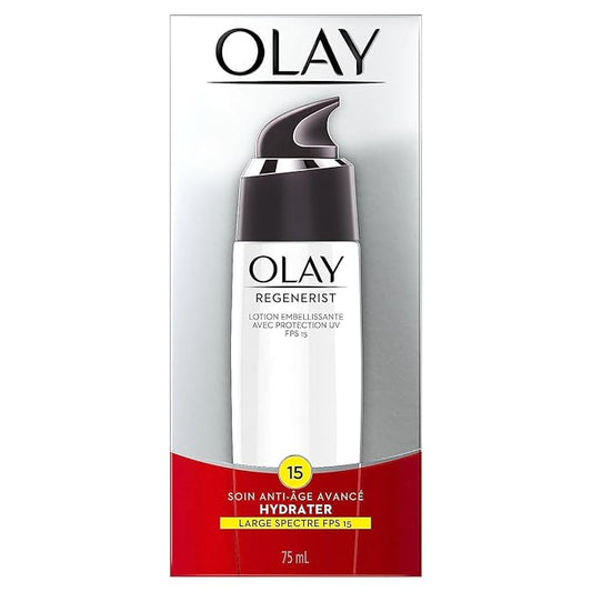 Olay Regenerist Regenerating Face Lotion with Sunscreen SPF 15 Broad Spectrum, No Scent, 2.5 fl oz