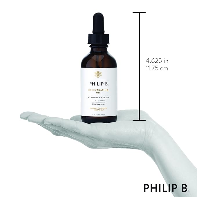 PHILIP B Rejuvenating Oil 2 oz. (60 ml) | Long-Term Hair Repair, Youthful Bounce, Strength and Shine