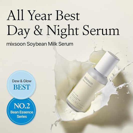 mixsoon Soybean Milk Serum - Bean Essence No.2 Nourishing Serum, Korean Skincare for Glass Skin - (1.69 fl.oz / 50ml)