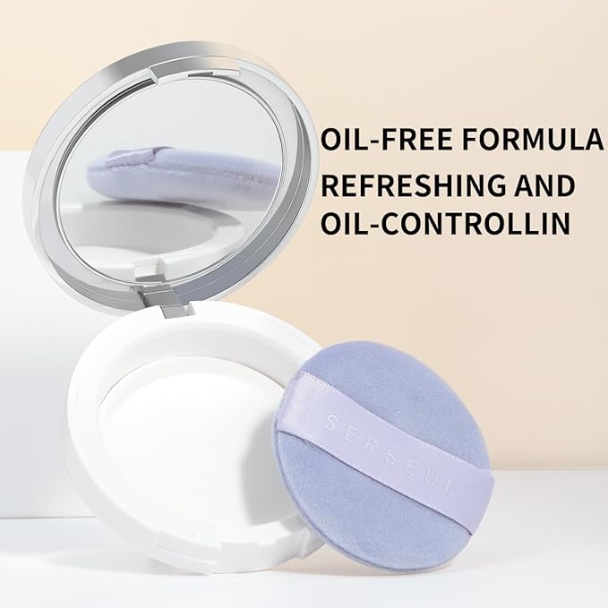 Translucent Setting Powder Clean Matte Pressed Powder Oil Control Face Finishing Pressed Powder with Soft Focus Effects Long Lasting Face Powder