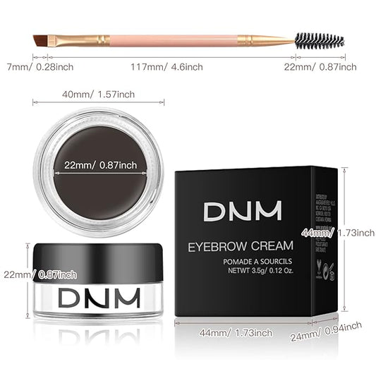 2Pcs Brow Pomade Set with Dual-ended Eyebrow Brush, High pigment Water proof Natural finish Eyebrow Makeup Set with Eyebrow Brush for Women and Girls(10#)