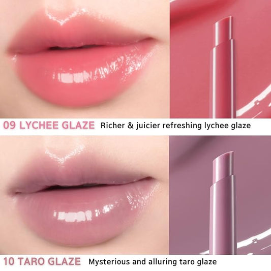 BBIA Over Glaze Stick - Lip Plumping Melting Balm Gloss Lipstick, Intensive Volume Up, High Shine & Glossy, Ultra Watery Moisturizing & Volumizing, Glowy Texture, Korean Lip Makeup (10 TARO GLAZE)
