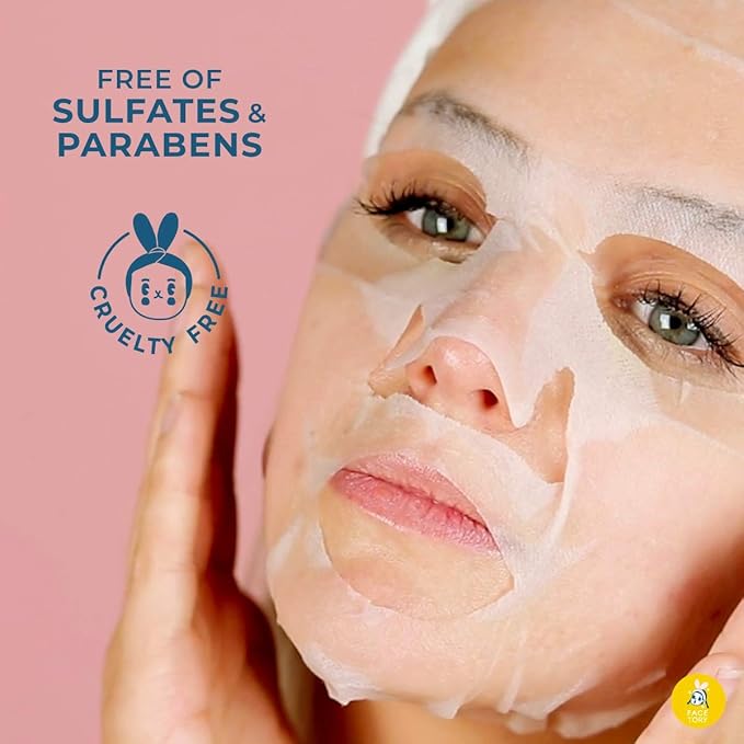 FACETORY K Beauty Face Mask Skin Care - Glow Baby Glow 2-Step Sheet Mask with Niacinamide & Aloe + Calming Ampoule | Hydrates, Glowing Skin (5 Pack)