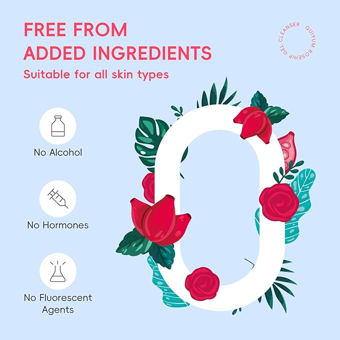 Rosehip Skin Care Set, Beauty Skincare Gift Sets, Natural Facial Skin Care Products, Korean Style Skincare for Women, Nourishing, Hydration, Glow Up, 3PCS