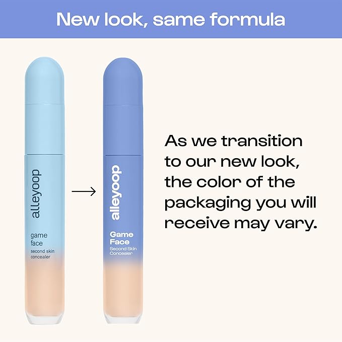 Alleyoop Game Face Makeup Concealer - Lightweight, Buildable Under Eye Concealer for Dark Circles, Hydrating Cream Formula for Women with Aloe Stem Cell - Smooth, Crease-Proof Makeup, Champion
