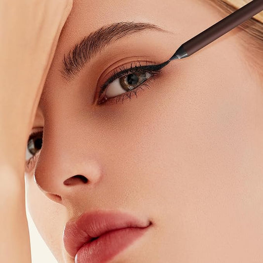 24 Hr Waterproof Eyeliner Duo Sharpenable Eye Pencil, 2025 New Persona Eyeliner Pencil Waterproof, No Smudging, No Fading, Long-Wearing, Smooth and Easy To Color (Black)