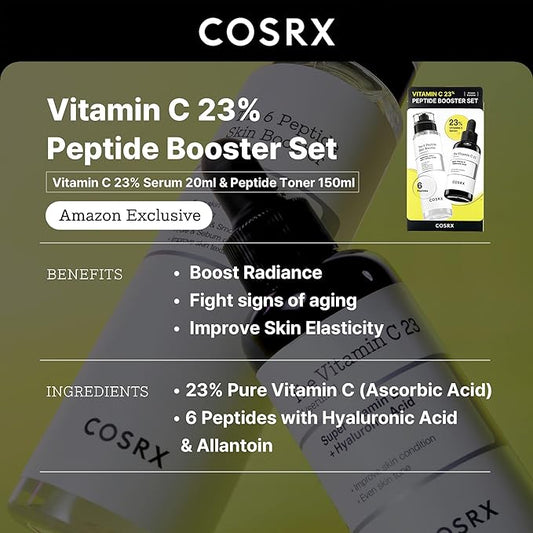 COSRX Vitamin C 23% Peptide Booster Set - Amazon Exclusive - Korean Skin Care, Gift Sets, Vitamin C Serum, Face Serum