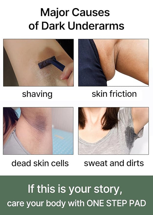 celimax ONE STEP Body Brightening Pad | with Green Tea & White Truffle, For Armpit Under Arm, Knee & Elbow, Dark Spot & Skin Pigmentation, Exfoliating, Hydrating Body Scrub,110ml (60 pads)