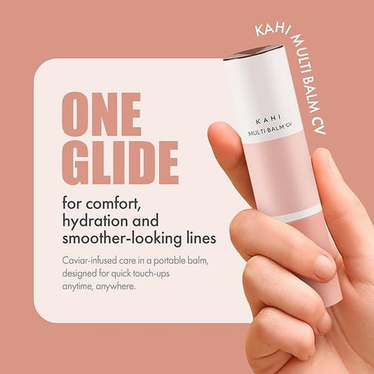 KAHI Multi Balm CV Refill - All-in-One Age-Defying Balm Stick with Beluga Caviar Oil - 48HR-Hydrating Moisturizer for Under Eye, Cheeks, Neck, Lips - Luxury Korean Skincare (9g, 0.31 oz)
