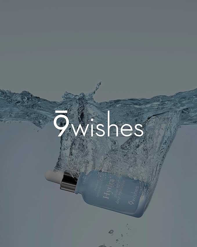 9 Wishes Hydra Ampoule II (1.01 fl oz) – Award-Winning Hydrating Serum for Face with Hyaluronic Acid, 55% Coconut Water, 72-Hour Long-Lasting Moisture, Korean Glass Skin Effect