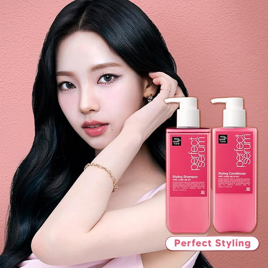 Mise En Scene Perfect Hair Perfume Conditioner - Styling Serum Conditioner - with Peony and Rose Scent, Styling Memory & Heat Protection, Enriched with Argan Oil, Daily Nourishing, 22.99 Fl. Oz.
