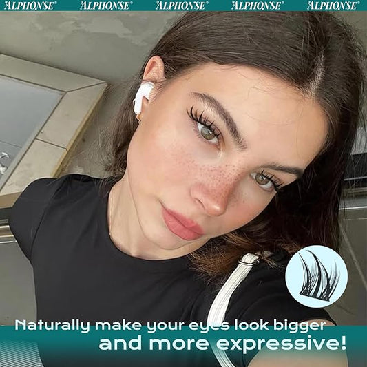 Manga Lash Clusters Wispy Cluster Eyelash Extensions Spiky Eyelashes Clusters Natural C-Curly Individual Lashes Clusters Anime Lash Extensions by ALPHONSE