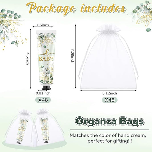 48 Sets Sage Greenery Hand Cream Gifts Bulk Baby Shower Hand Cream Travel Size Lotion Bulk Fall Thanksgiving Party Supplies Favors Birthday Wedding for Guest