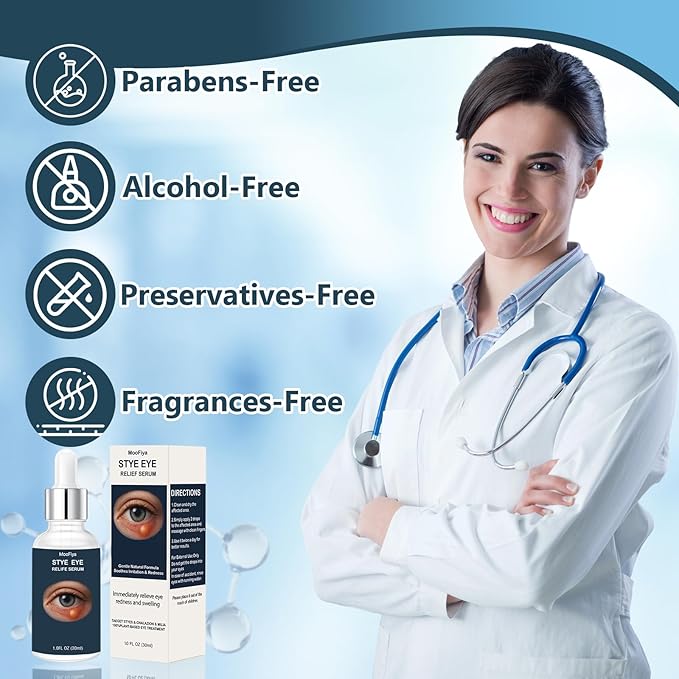 Stye Eye Treatment, Eye Reflief Serum for Styes and Chalazions, Non-Irritating, Eyelid Comfort Serum, Plant-based Formula, , (30ML-1 Fl Oz)