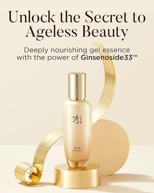 Sooryehan Ginseng First Essence (120 ml/2.04 fl oz) Total Age-Defying Solution, Wrinkle Improvement, Nourishing Toner for Radiant and Youthful Skin - Ginsenoside | Korean Skincare