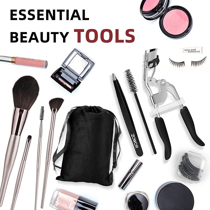 Eyelash Curler with Comb Fit All Eye Shape Curved Eyelash Curlers,Natural and Long Lasting Lash Curler for Women Make Up Gift(Black