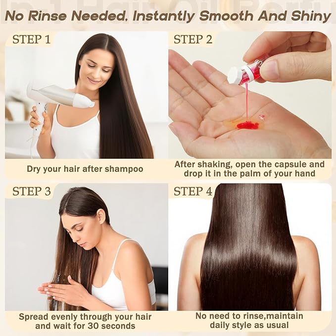 Hair Oil Perfume - 40 Pcs Hair Perfume & Oil Serum Treatment Avocado Nourishing Shining for Women Man Frizz Dry Damaged Hair, Leave-in Serum Long Lasting Scent (Cherry Blossom)