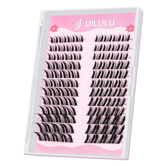 Manga Fairy Lash Clusters 10–16mm–Anime FoxEye D Curl Eyelash Clusters (Left & Right WideSpan)–DIY Wet Look Lash Extensions–Individual Fake Lashes (U29 Lashes Only)