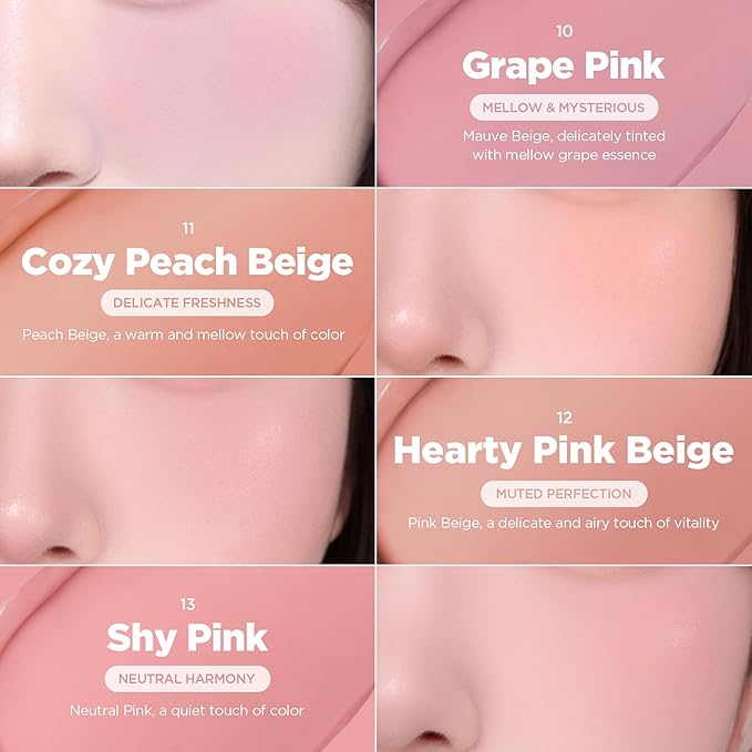 lilybyred Luv Beam Cheek Balm | Heart-Shaped Korean Cream Blush, Semi-Matte Finish, Long-Lasting, Blendable & Buildable, Soft Creamy Texture, Lightweight, Natural Flush, 0.12 oz. (07 Ruddy Pink)