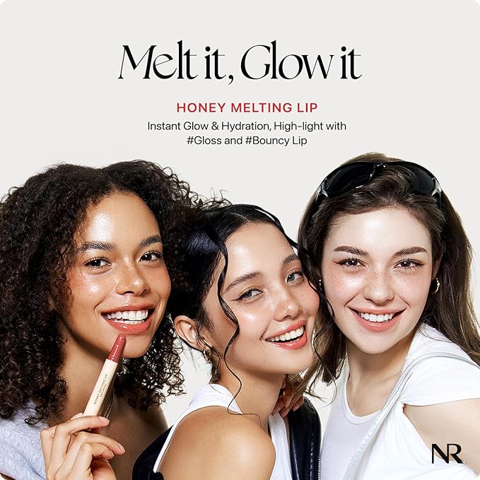 Nature Republic HONEY MELTING LIP (04 POMEGRANATE) SOFT LIP STICK, Hydrating Gloss, Moisturizing balms, Sheer tint, Shine & Glowy Finish, korean make up, Stocking Stuffers
