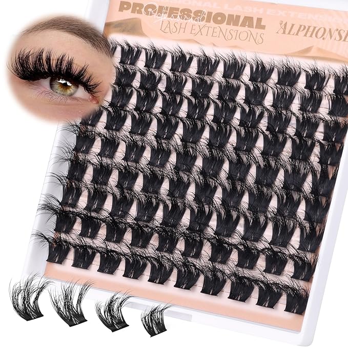 Fluffier Lash Clusters 5D Volume Lashes Clusters 10-16mm Cluster Eyelash Extensions Wispy DIY Individual Lashes Extension Soft False Eyelashes Clusters by ALPHONSE