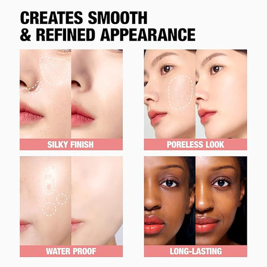 Delicate Silk Veil Art Primer - Korean Makeup, Poreless Matte Makeup Primer for Oily Skin (Lightweight, Hydrating), Blurring Pore Filler, Smooths fine lines,Long-Lasting Blur Effect, 1.01FL. Oz.