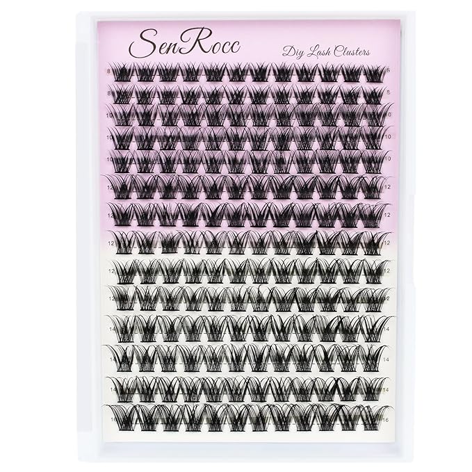 Natural Lash Clusters Wispy Eyelash Clusters 168pcs Cluster Eyelash Extensions D Curl Individual Lashes 8-16mm Mix Length Natural Look Lashes Clusters (Z03-0.07D-8-16)