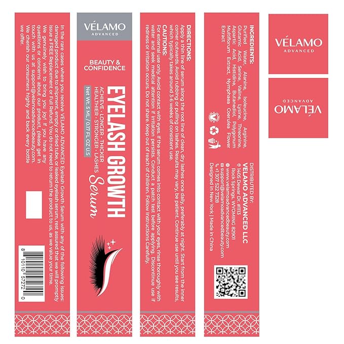 Natural Vine Eyelash Growth Serum: Lash Enhancing Serum with Advanced Formula to Boost Longer Fuller and Thicker Looking Lashes - Vegan & Cruelty-Free for Sensitive Eyes 5mL 6 Months Supply