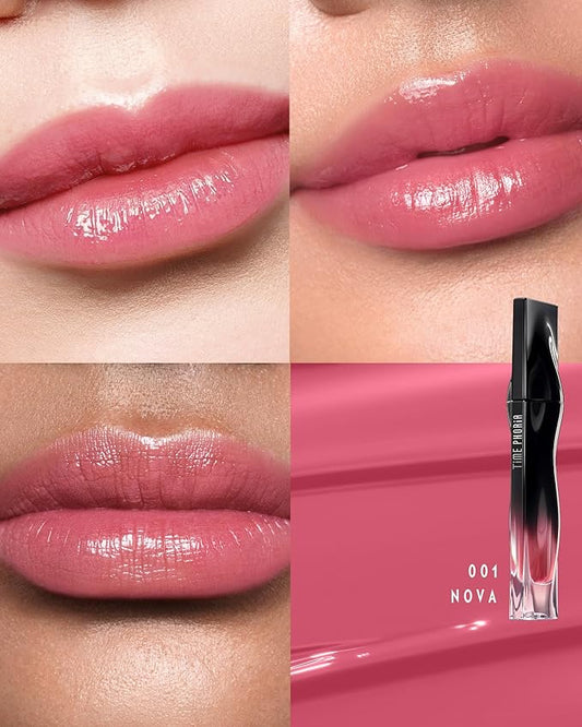 STELLAR DUST LIP STAIN-Long Lasting, Waterproof and Transferproof Lip Tint, Glossy Finish Lip Gloss, Lightweight Lipstick, High Coverage, Stocking Stuffers For Teen Girls (001 Nova)