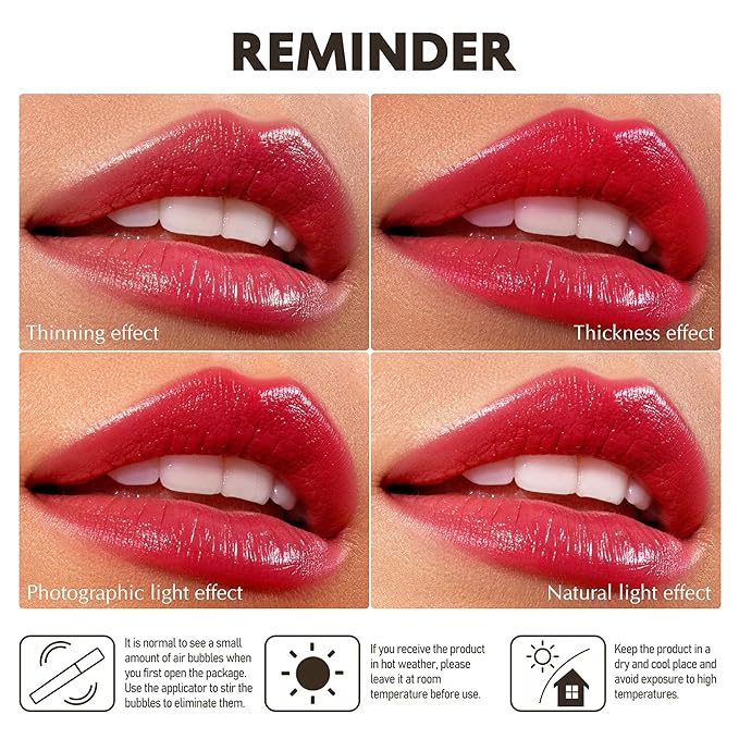 Dark Red Lipstick for Women Moisture Glossy Lipstick Shine Lip Gloss Sheer-Medium Coverage Long Lasting Lipsticks Tinted Lip Balm, DM68 Oxblood Red