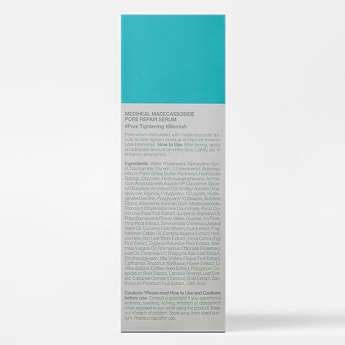 Mediheal Madecassoside Pore Repair Serum 1.35 fl.oz | 2,500 ppm Liposome Spicule & 98.5% Purity Madecassoside Included | Improvement of Pore Spot | Soft Texture for Deep Moisturizing | Non-Irritating