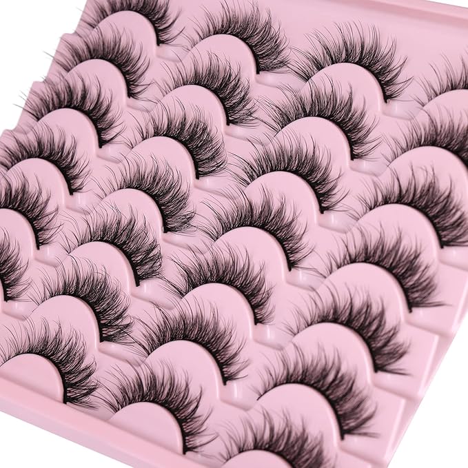 Wispy Lashes 14mm Cat Eye False Eyelashes Natural Look Faux Mink Lashes Short Natural Lashes Pack by Kiromiro