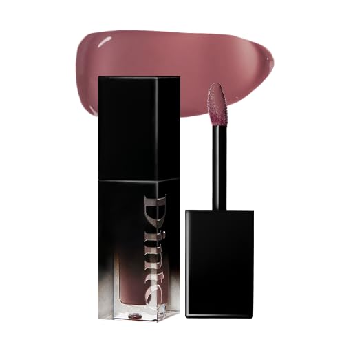 DINTO Blur-Glowy Lip Tint - Glossy Finish, Hydrating, Long Lasting, Lightweight Texture, Non-Sticky, Vegan & Cruelty-Free, K beauty (214 Venia, 0.11 fl.oz) (30 colors)
