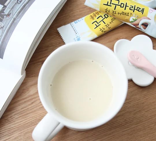 Damtuh Sweet Potato Latte 18g x 12 Sticks – Korean Goguma Latte Powder, Creamy Instant Drink Mix, Caffeine-Free Coffee Alternative