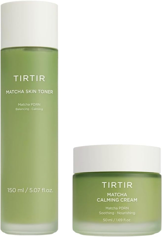 TIRTIR Matcha PDRN Duo | Korean Skincare Bundle for Redness Care and All Day Hydration for Sensitive Skin
