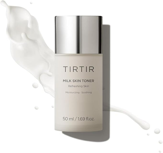 TIRTIR Milk Skin Rice Toner | Deep Moisturizing, Hydrating Toner for face, Niacinamide, Ceramide, Rice Bran Extract, Nature-Oriented Ingredients for Korean Skin Care, Vegan, 1.69 Fl Oz