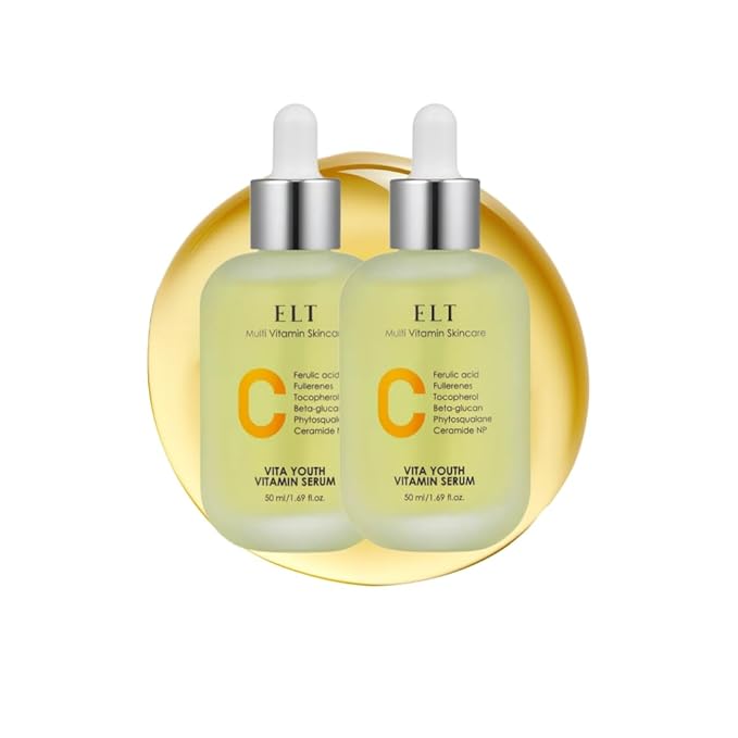 ELT Vita Youth Vitamin C Serum 1.69fl.oz.(50ml) Ultra Hydration Serum Korean Glass Skin Korean Skincare (Pack of 2)