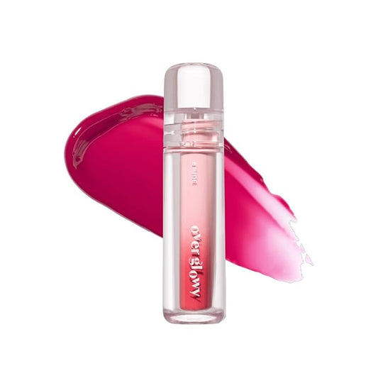 ETUDE Over Glowy Tint #5 Blushed Cherry | Non-Sticky Vegan Lip Tint | Moisturized & Long-lasting Lip Gloss | Daily Lip Stain for Dry Lips, Korean Makeup, K-beauty