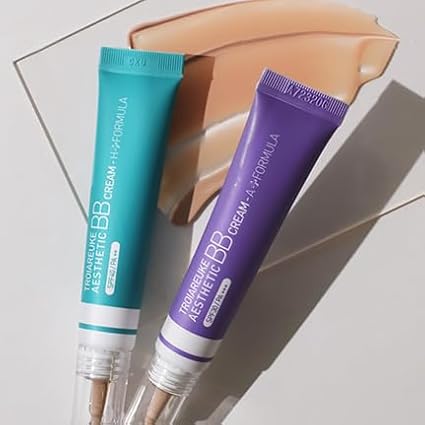 TROIAREUKE Aesthetic BB Cream H+ Formula SPF40+ PA++, Lightweight Blemish Balm, Tinted Moisturizer with Medium Coverage, Lasting Foundation Makeup Base for Dry Skin | Korean Beauty Makeup