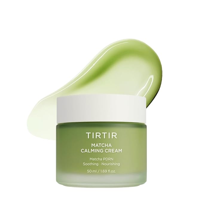 TIRTIR Matcha Calming Cream 1.69 Fl Oz | 24H Hydrating Korean Pudding Moisturizer Daily Skin Care for Sensitive to All Skin